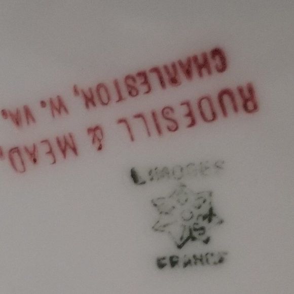 Vintage Limoges Gold Trimmed Dianthus Plate Limoges, France. - Picture 2 of 3